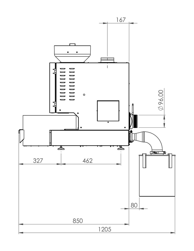 P3000 RH side elevation