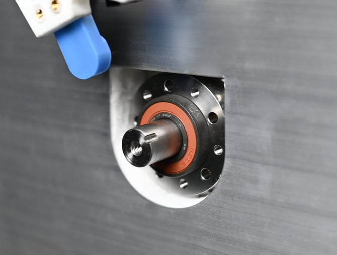 bearing protruding slightly