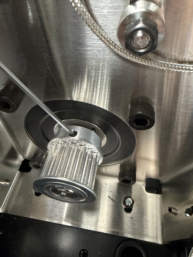 fastening grub screw lower pulley