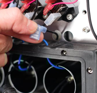 Pull through live cables